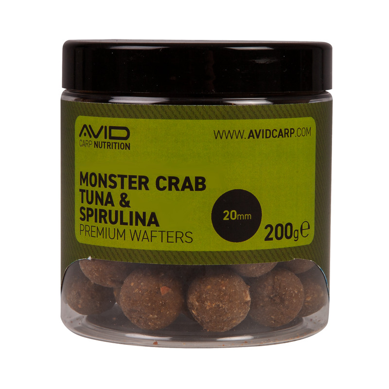 AVID Monster Crab-Tuna & Spirulina Wafter Boilies neutralūs masaliniai boiliai (20 mm, 200 g)