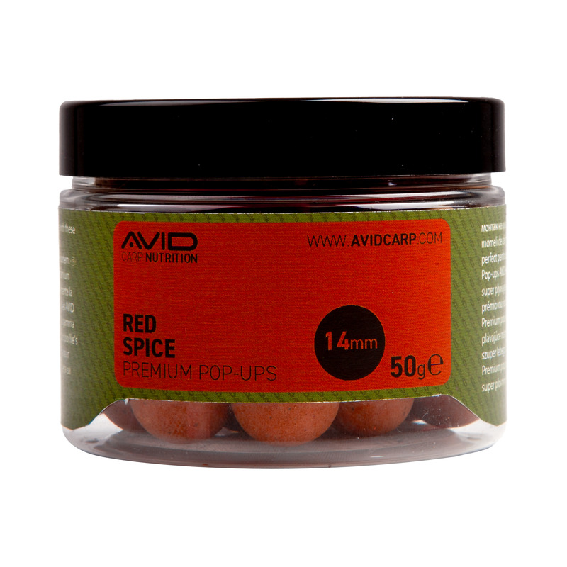 AVID Red Spice Pop Up Boilies plaukiantys masaliniai boiliai (14 mm, 50 g)