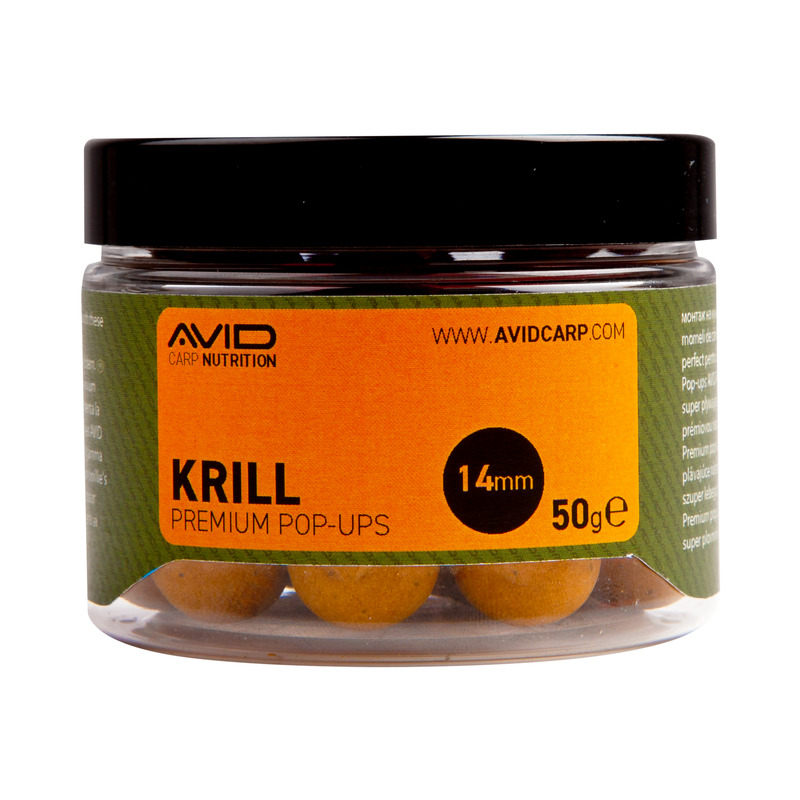 AVID Krill Pop Up Boilies plaukiantys masaliniai boiliai (14 mm, 50 g)