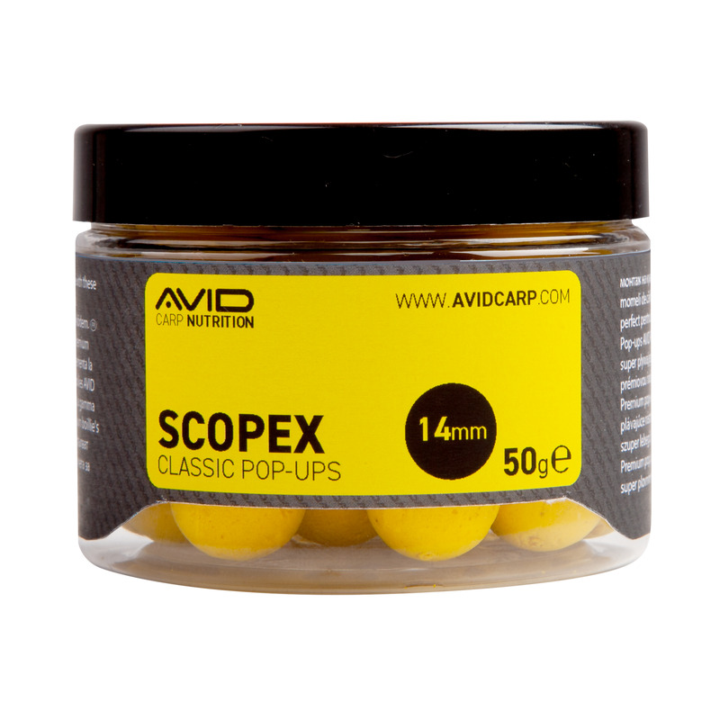 AVID Scopex Pop Up Boilies plaukiantys masaliniai boiliai (14 mm, 50 g)