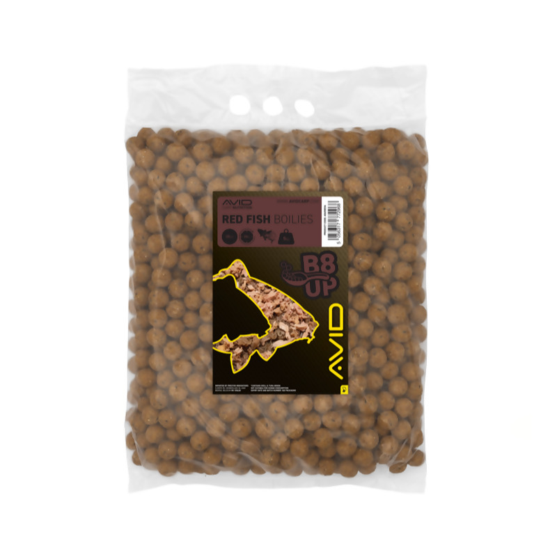 AVID B8-UP Red Fish Feed Boilies pašariniai - šeriminiai boiliai (20 mm, 5 kg)