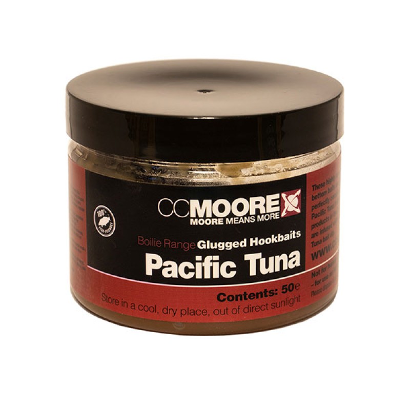 CC MOORE Pacific Tuna Glugged Hookbait Boilies masaliniai boiliai (10x14 mm, 50 vnt.)