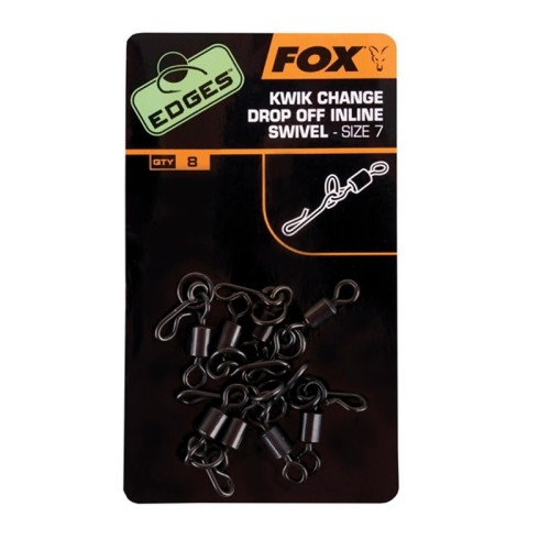 FOX Edges Kwik Change Drop Off Inline Swivels suktukai (7 dydis, 8
