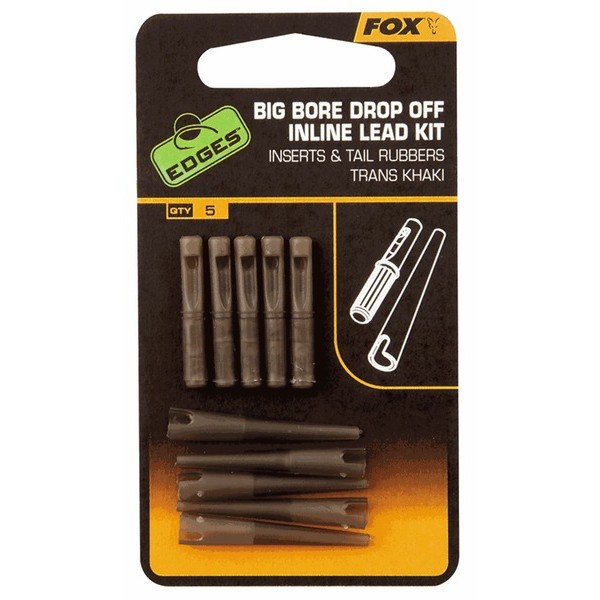 FOX Edges Big Bore Drop Off Inline Leads Kit sistemėlių elementai (5 vnt.) FOX Edges Big Bore Drop Off Inline Leads Kit sistemėlių elementai (5 vnt.)
