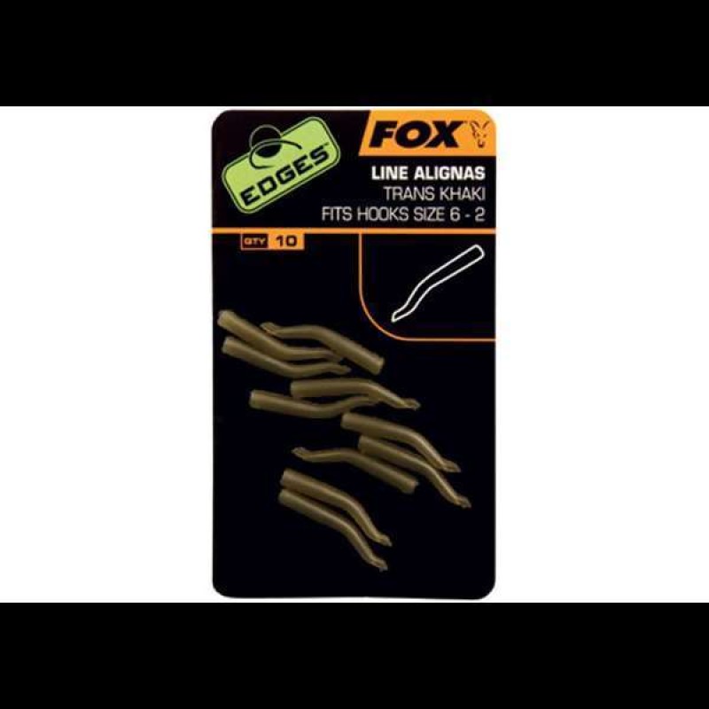 FOX Edges Trans Khaki Long Line Alignas vamzdeliai (1-6 dydžio kabliukams, 10 vnt.)