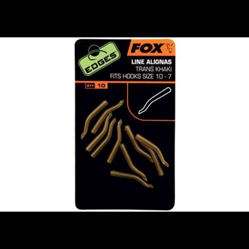 FOX Edges Trans Khaki Short Line Alignas vamzdeliai (7-10 dydžio kabliukams, 10 vnt.)