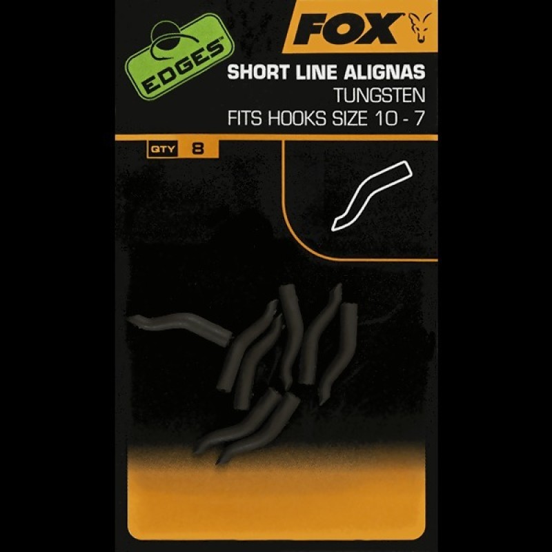 FOX Edges Tungsten Short Line Alignas volframiniai vamzdeliai (7-10 dydžio kabliukams, 10 vnt.)