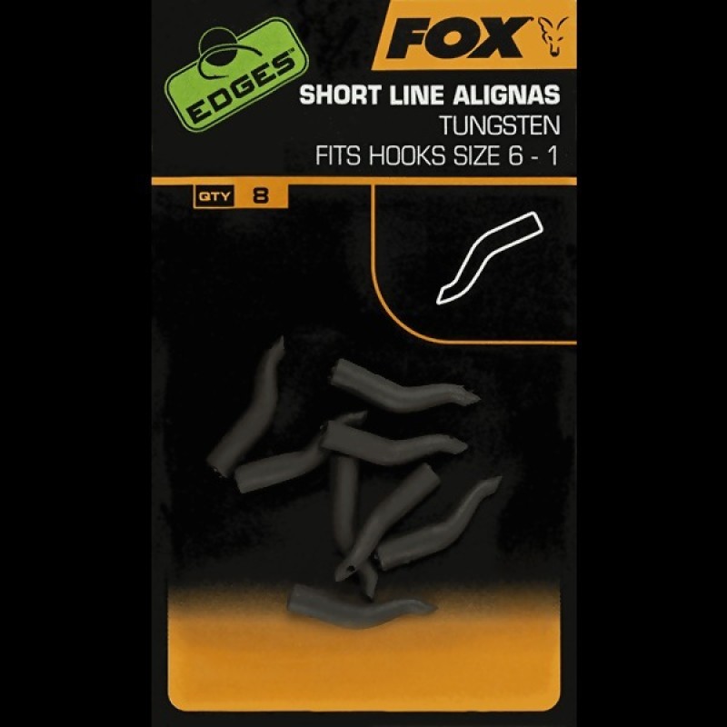 FOX Edges Tungsten Short Line Alignas volframiniai vamzdeliai (7-10 dydžio kabliukams, 10 vnt.)