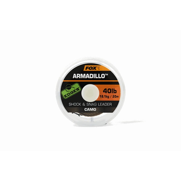 FOX Edges Armadillo Braid Shock & Snag Leader Camo pintas vedantis valas (18.1 kg / 40 lb, 20 m) FOX Edges Armadillo Braid Shock & Snag Leader Camo pintas vedantis valas (18.1 kg / 40 lb, 20 m)