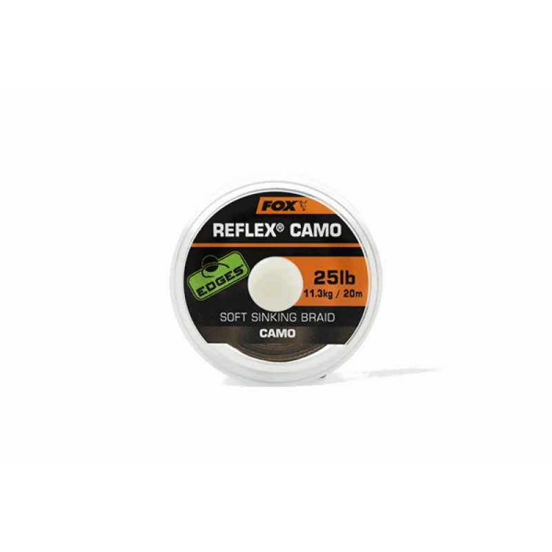 FOX Edges Reflex Soft Sinking Braid Hooklink Line Camo pintas valas pavadėliams (15.8 kg / 35 lb, 20 m) FOX Edges Reflex Soft Sinking Braid Hooklink Line Camo pintas valas pavadėliams (15.8 kg / 35 lb, 20 m)
