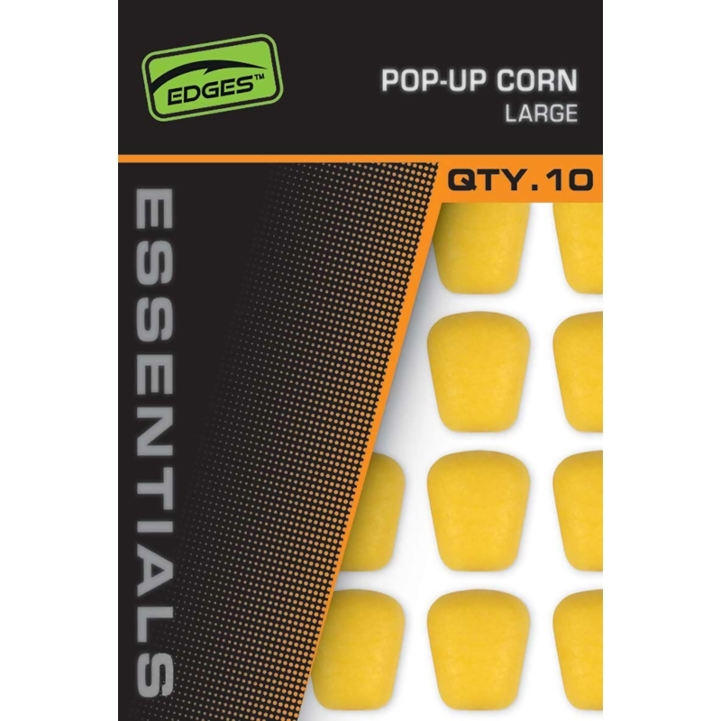 FOX Edges Essentials Pop-Up Corn Yellow plastikiniai masalai (dideli, 10 vnt.)