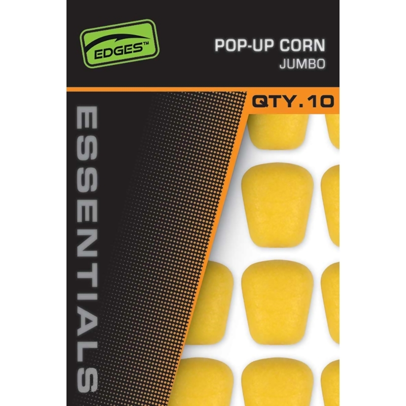 FOX Edges Essentials Pop-Up Corn Yellow plastikiniai masalai (XL dydžio, 10 vnt.)