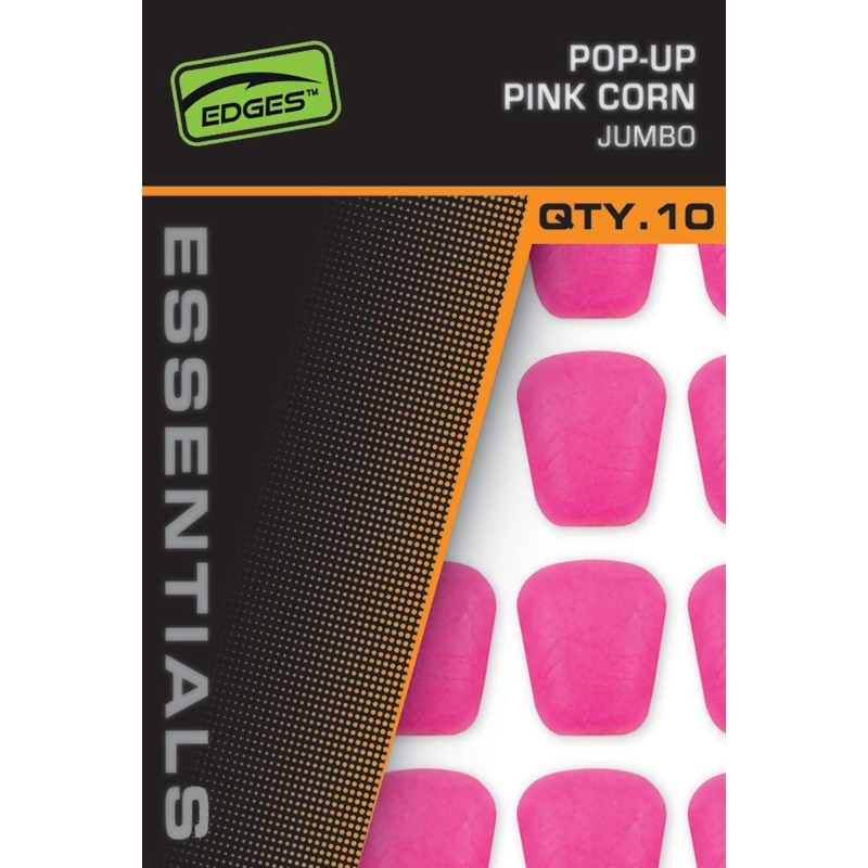 FOX Edges Essentials Pop-Up Corn Pink plastikiniai masalai (XL dydžio, 10 vnt.)