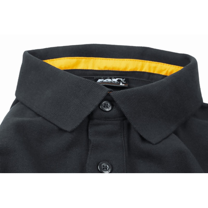 FOX Orange & Black Polo Shirt marškinėliai (S dydis)