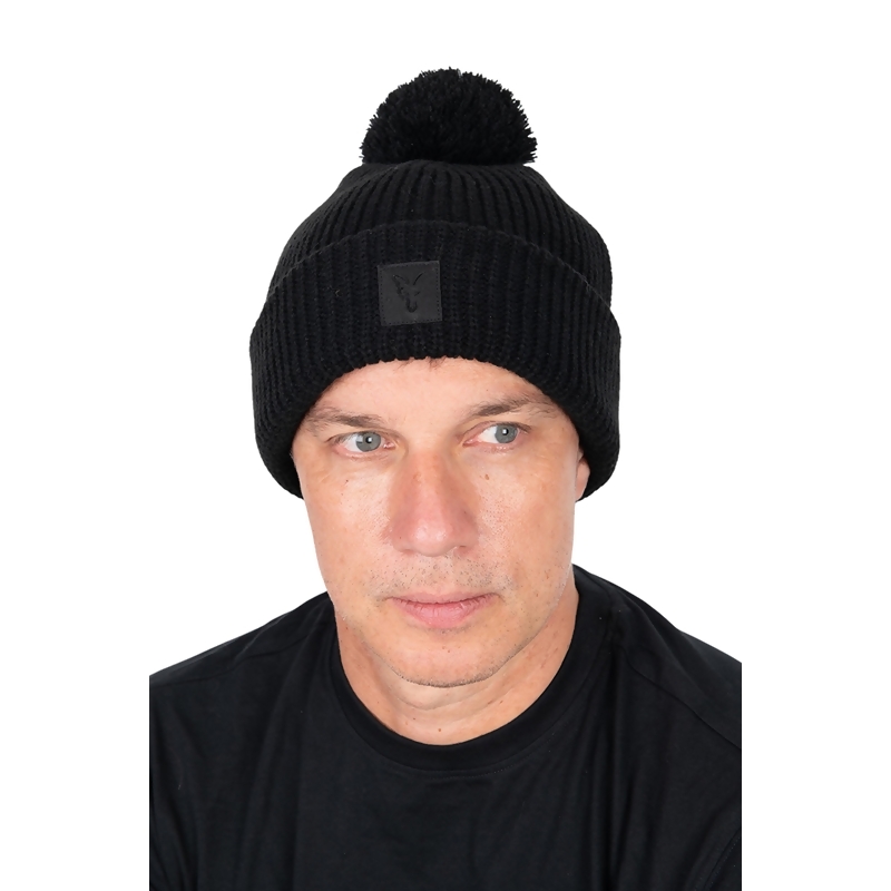 FOX  HD Black Bobble kepurė