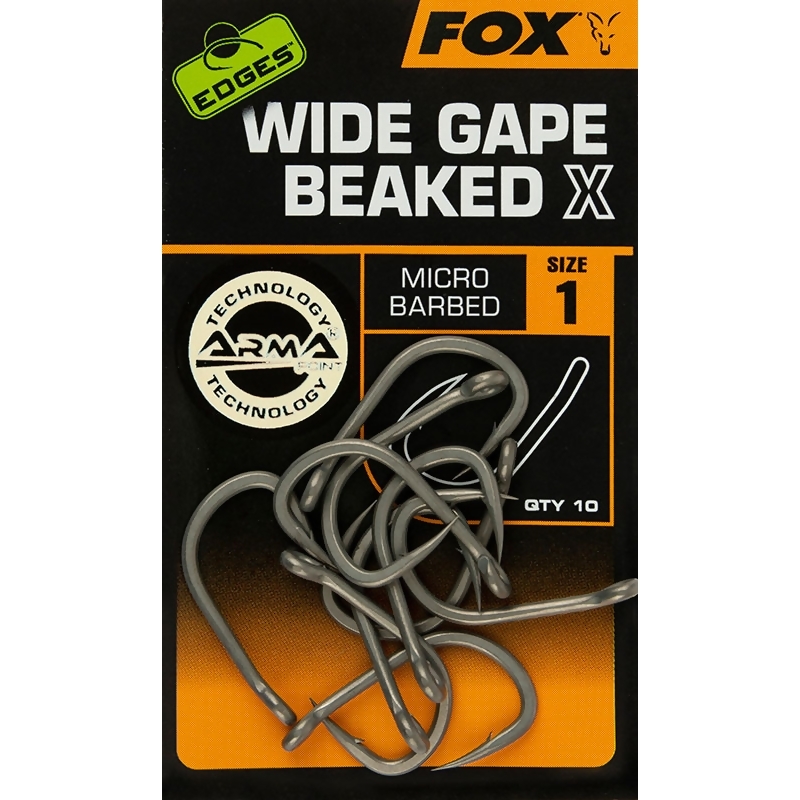 FOX EDGES Wide Gape Beaked X Hooks kabliukai (1 dydis) FOX EDGES Wide Gape Beaked X Hooks kabliukai (1 dydis)