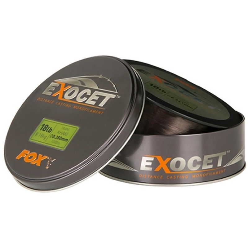 FOX Exocet Trans Khaki Mono Mainline monofilamentinis valas (0.350 mm, 8.18 kg / 18 lb, 1000 m)