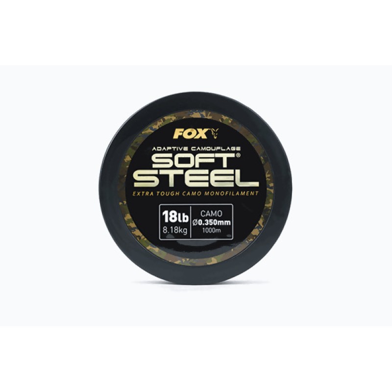 FOX Adaptive Camouflage Soft Steel Mono Mainline monofilamentinis valas (0.31 mm, 5.9 kg / 13 lb, 1000 m)
