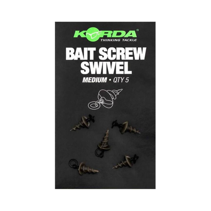 KORDA Micro Hook Ring Swivels & Bait Screws masalo suktukai
