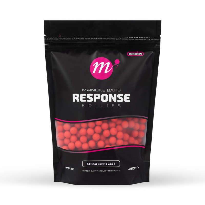 MAINLINE Response Strawberry Zest Hard Hookbait Boilies skęstantys masaliniai boiliai (10 mm, 450 g) MAINLINE Response Strawberry Zest Hard Hookbait Boilies skęstantys masaliniai boiliai (10 mm, 450 g)