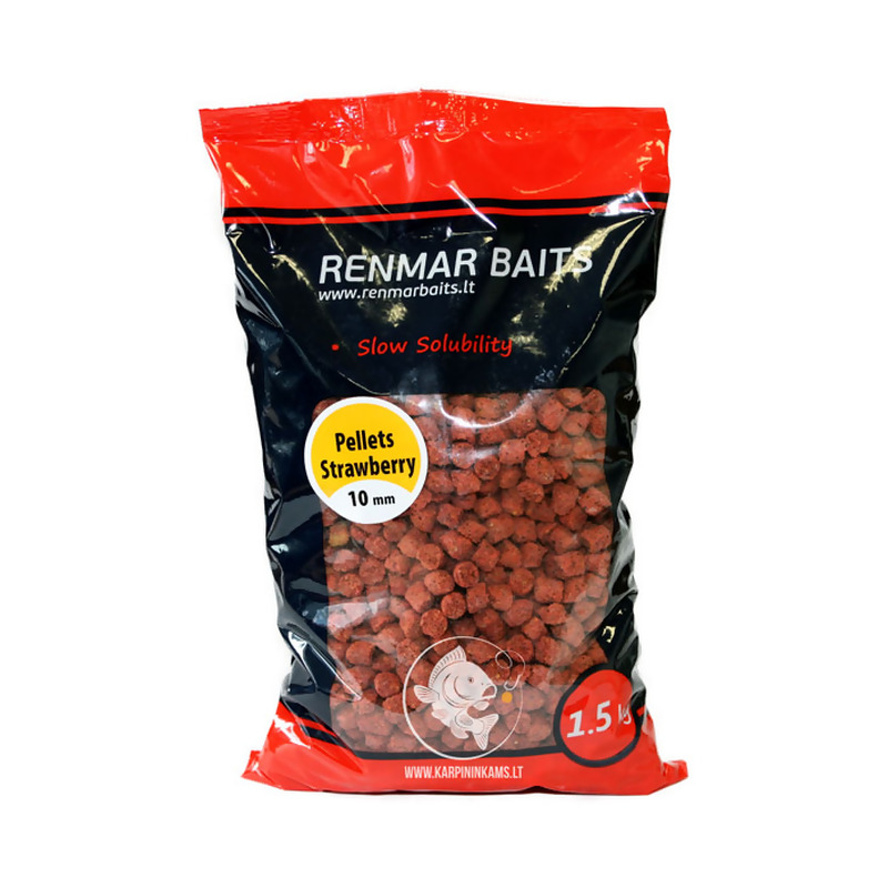 RENMAR BAITS Strawberry Pellets peletės (7 mm, 2 kg)