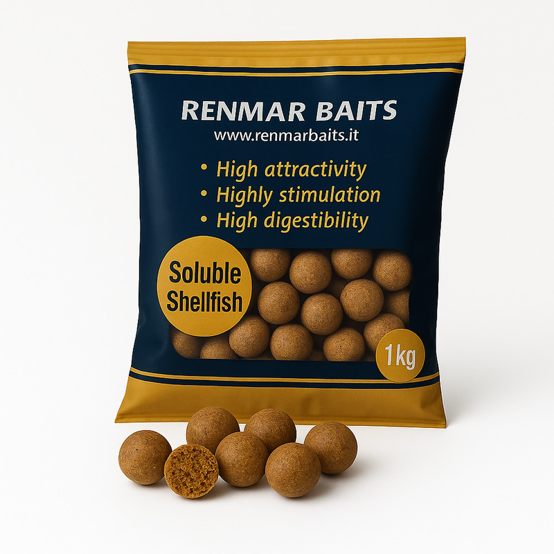 RENMAR BAITS Soluble Shellfish Berry Feed Boilies tirpūs pašariniai - šeriminiai boiliai (20 mm, 1 kg) RENMAR BAITS Soluble Shellfish Berry Feed Boilies tirpūs pašariniai - šeriminiai boiliai (20 mm, 1 kg)