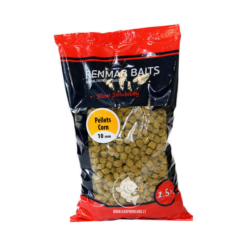 RENMAR BAITS Corn Pellets peletės (10 mm, 1.5 kg) RENMAR BAITS Corn Pellets peletės (10 mm, 1.5 kg)