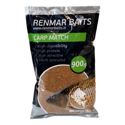 RENMAR BAITS Carp Match Groundbaits sausas jaukas (900 g)