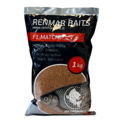 RENMAR BAITS F1 Match Groundbaits sausas jaukas (1 kg)