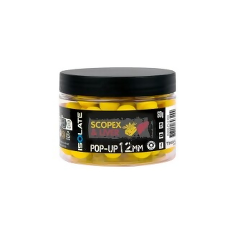 SHIMANO Isolate Scopex Liver Pop Up Boilies plaukiantys masaliniai boiliai (12 mm, 50 g)