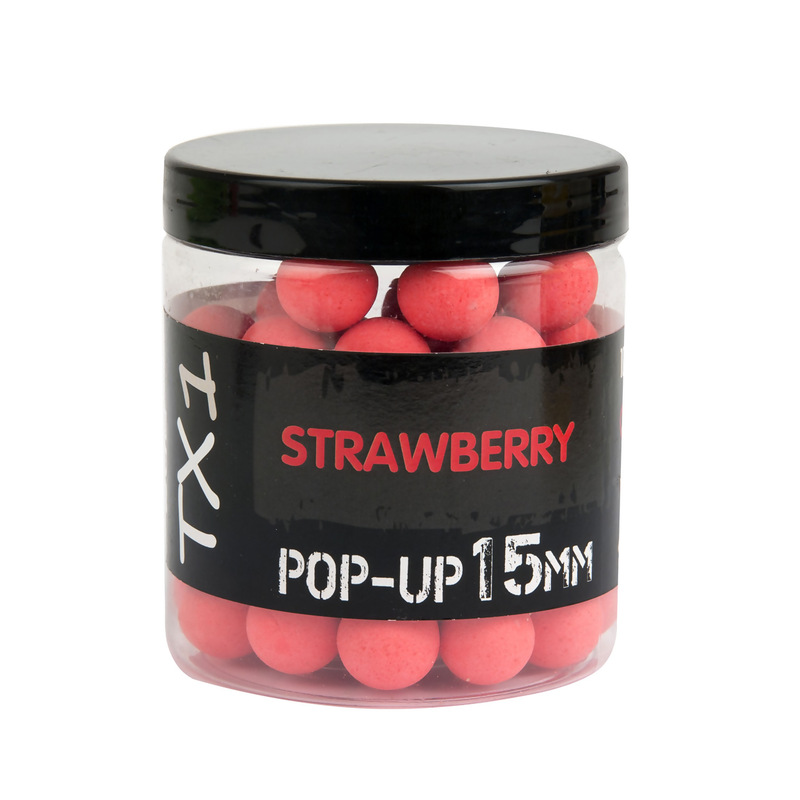 SHIMANO Tribal TX1 Strawberry Fluo Red Pop Up Boilies plaukiantys masaliniai boiliai (12 mm, 100 g) SHIMANO Tribal TX1 Strawberry Fluo Red Pop Up Boilies plaukiantys masaliniai boiliai (12 mm, 100 g)