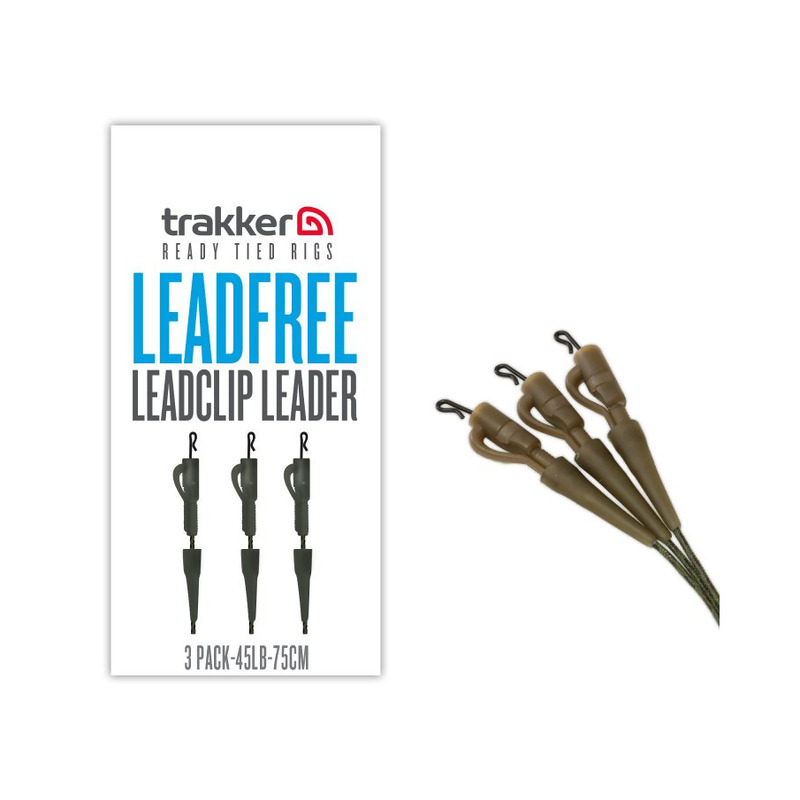 TRAKKER Leadfreee Lead Clip Leaders karpinės sistemėlės (20.4 kg / 45 lb, 75 cm, 3 vnt.) TRAKKER Leadfreee Lead Clip Leaders karpinės sistemėlės (20.4 kg / 45 lb, 75 cm, 3 vnt.)