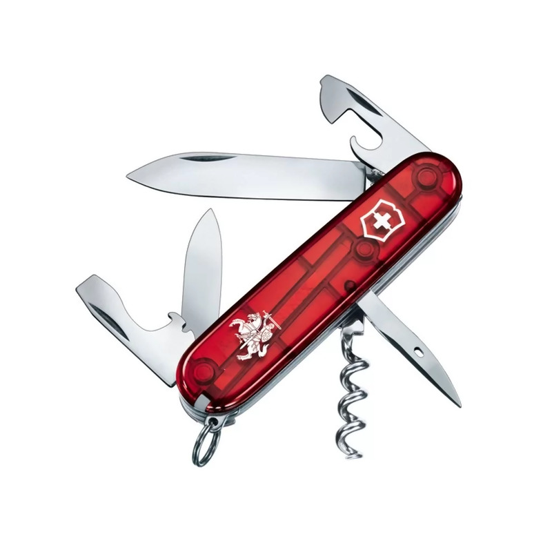 VICTORINOX Spartan In Red Transparent "Vytis" peiliukas